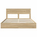 Pat cu storage Stejar Sonoma 180 x 200 cm Lemn compozit - WALTI WALTI