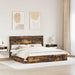 Pat cu storage Stejar fumuriu 180 x 200 cm Lemn compozit - WALTI WALTI