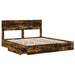 Pat cu storage Stejar fumuriu 180 x 200 cm Lemn compozit - WALTI WALTI