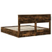 Pat cu storage Stejar fumuriu 180 x 200 cm Lemn compozit - WALTI WALTI