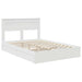 Pat cu storage cu headboard Alb 160 x 200 cm Lemn compozit - WALTI WALTI