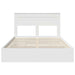 Pat cu storage cu headboard Alb 160 x 200 cm Lemn compozit - WALTI WALTI