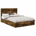 Pat cu storage Stejar fumuriu 160 x 200 cm Lemn compozit - WALTI WALTI
