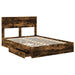 Pat cu storage Stejar fumuriu 160 x 200 cm Lemn compozit - WALTI WALTI
