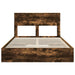 Pat cu storage Stejar fumuriu 160 x 200 cm Lemn compozit - WALTI WALTI