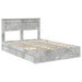 Cadru de pat cu sertar Gri din beton 150 x 200 cm Lemn compozit - WALTI WALTI