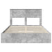 Cadru de pat cu sertar Gri din beton 150 x 200 cm Lemn compozit - WALTI WALTI