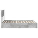 Cadru de pat cu sertar Gri din beton 150 x 200 cm Lemn compozit - WALTI WALTI