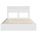 Pat cu storage cu sertar Alb 140 x 200 cm Lemn prelucrat - WALTI WALTI