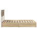 Pat cu storage Stejar Sonoma 135 x 190 cm Lemn compozit - WALTI WALTI