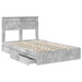 Cadru de pat cu sertar Gri din beton 135 x 190 cm Lemn compozit - WALTI WALTI