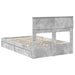 Cadru de pat cu sertar Gri din beton 135 x 190 cm Lemn compozit - WALTI WALTI