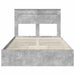 Cadru de pat cu sertar Gri din beton 135 x 190 cm Lemn compozit - WALTI WALTI