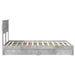 Cadru de pat cu sertar Gri din beton 135 x 190 cm Lemn compozit - WALTI WALTI