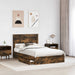 Cadru de pat Manual Stejar fumuriu 135 x 190 cm Lemn compozit - WALTI WALTI
