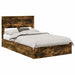 Cadru de pat Manual Stejar fumuriu 135 x 190 cm Lemn compozit - WALTI WALTI