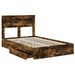Cadru de pat Manual Stejar fumuriu 135 x 190 cm Lemn compozit - WALTI WALTI
