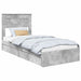 Cadru de pat cu sertar Gri din beton 90 x 190 cm Lemn compozit - WALTI WALTI