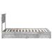 Cadru de pat cu sertar Gri din beton 90 x 190 cm Lemn compozit - WALTI WALTI