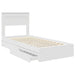 Cadru de pat cu sertar Manual Alb 75 x 190 cm Lemn compozit - WALTI WALTI