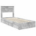 Cadru de pat cu sertar Gri din beton 75 x 190 cm Lemn compozit - WALTI WALTI