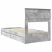 Cadru de pat cu sertar Gri din beton 75 x 190 cm Lemn compozit - WALTI WALTI
