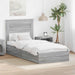 Cadru de pat cu sertar Gri Sonoma 75 x 190 cm Lemn compozit - WALTI WALTI