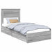Cadru de pat cu sertar Gri Sonoma 75 x 190 cm Lemn compozit - WALTI WALTI