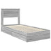 Cadru de pat cu sertar Gri Sonoma 75 x 190 cm Lemn compozit - WALTI WALTI