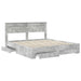 Cadru de pat cu sertar cu headboard cu depozitare Lemn compozit - WALTI WALTI