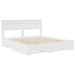 Cadru de pat cu sertar cu headboard cu depozitare Lemn compozit - WALTI WALTI