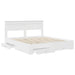 Cadru de pat cu sertar cu headboard cu depozitare Lemn compozit - WALTI WALTI