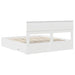 Cadru de pat cu sertar cu headboard cu depozitare Lemn compozit - WALTI WALTI
