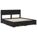 Cadru de pat cu sertar cu headboard cu depozitare Lemn compozit - WALTI WALTI
