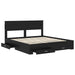 Cadru de pat cu sertar cu headboard cu depozitare Lemn compozit - WALTI WALTI