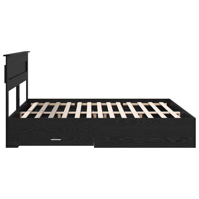 Cadru de pat cu sertar cu headboard cu depozitare Lemn compozit - WALTI WALTI