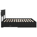 Cadru de pat cu sertar cu headboard cu depozitare Lemn compozit - WALTI WALTI