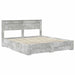 Cadru de pat cu sertar Gri din beton 180 x 200 cm Lemn compozit - WALTI WALTI