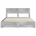 Cadru de pat cu sertar Gri din beton 180 x 200 cm Lemn compozit - WALTI WALTI