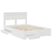 Cadru de pat cu sertar cu headboard cu depozitare Lemn compozit - WALTI WALTI