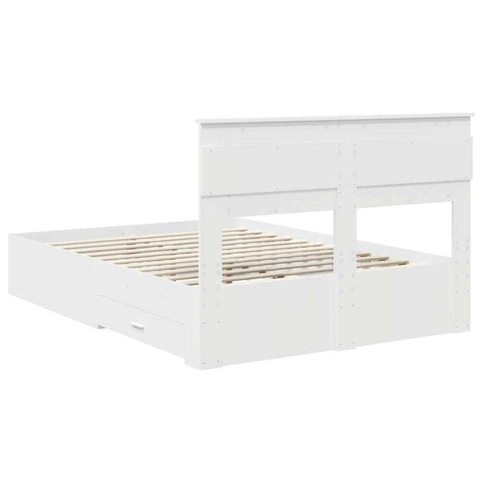Cadru de pat cu sertar cu headboard cu depozitare Lemn compozit - WALTI WALTI