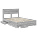 Cadru de pat cu sertar cu headboard cu depozitare Lemn compozit - WALTI WALTI