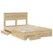 Cadru de pat cu sertar cu headboard cu depozitare Lemn compozit - WALTI WALTI