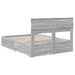 Cadru de pat cu headboard Gri Sonoma 140 x 200 cm Lemn compozit - WALTI WALTI