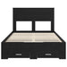 Cadru de pat cu sertar cu headboard cu depozitare Lemn compozit - WALTI WALTI
