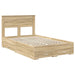 Cadru de pat cu sertar cu headboard cu depozitare Lemn compozit - WALTI WALTI