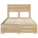 Cadru de pat cu sertar cu headboard cu depozitare Lemn compozit - WALTI WALTI