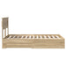 Cadru de pat cu sertar cu headboard cu depozitare Lemn compozit - WALTI WALTI
