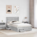 Cadru de pat cu sertar cu headboard cu depozitare Lemn compozit - WALTI WALTI