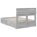Cadru de pat cu sertar cu headboard cu depozitare Lemn compozit - WALTI WALTI